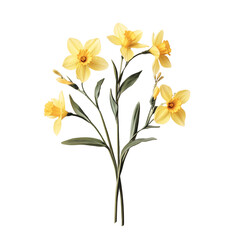 Naklejka premium Yellow frangipani blossoms on a isolated on transparent background