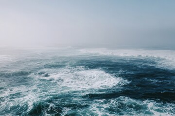 Fototapeta premium Ocean Waves With White Foam