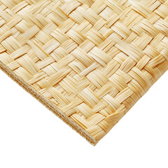 Minimalist Natural Straw Mat with a Sleek Woven Design Isolated on Transparent Background