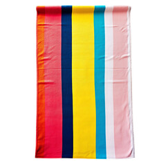 Bold Beach Towel Featuring Large Vivid Stripes Isolated on Transparent Background