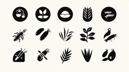 A simple isolated vector logo set featuring modern badge designs. AI generative