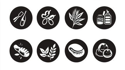 A simple isolated vector logo set featuring modern badge designs. AI generative
