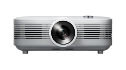Modern White Projector for Home Theater Entertainment and Presentations