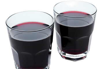 Refreshing Elderberry Juice Two Glasses of Goodness isolated on transparent background