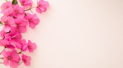 Fototapeta premium Pink Bougainvillea Flowers on a Soft Background
