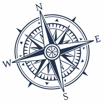 Professional compass rose design element transparent background