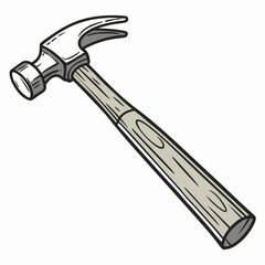 Classic claw hammer tool construction woodworking diy