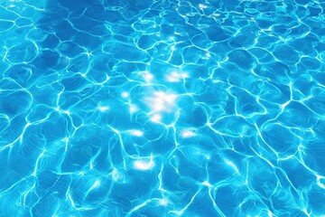 Obraz premium Bright Blue Rippled Pool Water Surface