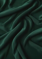 Obraz premium Deep emerald velvet fabric swatch Soft, plush texture , drape, luxury