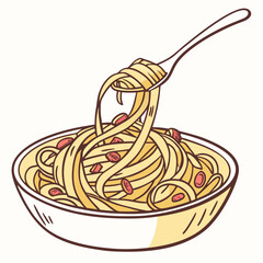 Delicious pasta dish served in a bowl