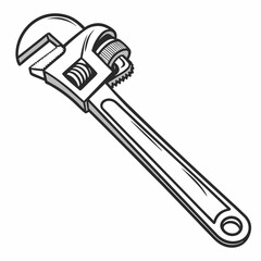 Adjustable wrench tool plumbing repair maintenance