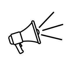 Megaphone or loudspeaker vector icon, ideal for announcements, promotions, marketing, warnings or public communication concepts.