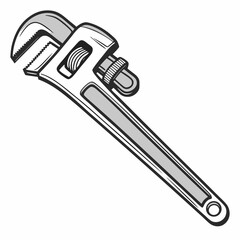 Adjustable wrench tool plumbing repair maintenance equipment