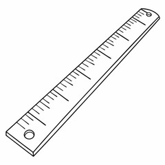 Professional ruler illustration isolated on white background
