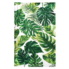 Tropical Beach Towel with Expansive Exotic Foliage Isolated on Transparent Background