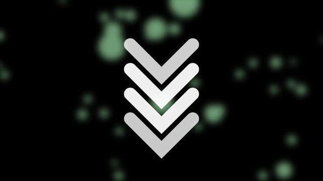 down arrow icon animation 4k video .and color background .