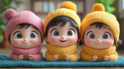 Fototapeta premium two dolls in a row
