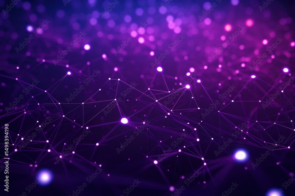 Canvas Prints purple connected by lines backgrounds shape night.