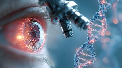 Detailed Study of DNA Helix with Microscope and Glowing Elements