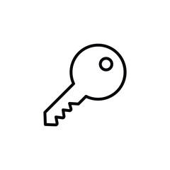 key icon vector. in line style design on white background. vector illustration