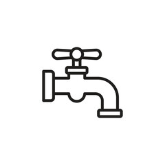 Water Tap icon vector. in line style design on white background. vector illustration