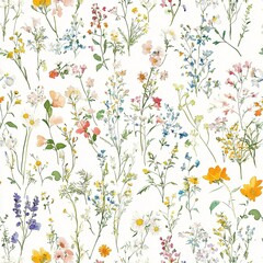 Colorful Floral Seamless Pattern Design