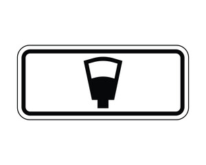 Parking Meter Zone – Regulated Paid Parking Area – High Quality Stock Vectorial Image