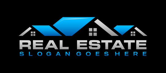 real estate vector logo roof house