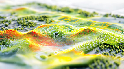 Abstract Representation of a Digital Terrain Map