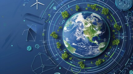 Obraz premium Global Sustainability and Renewable Energy Technologies