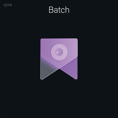 Batch icon Glassmorphism