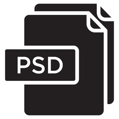Psd file glyph icon