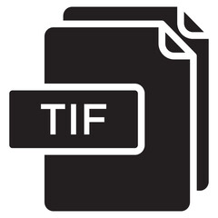 TIF file glyph icon