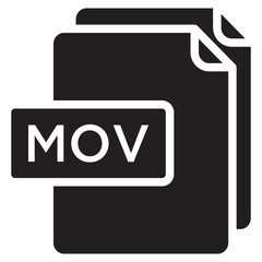 MOV file glyph icon