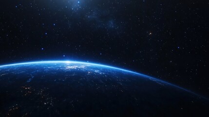 Fototapeta premium Earth from Space: A Celestial View of Our Planet