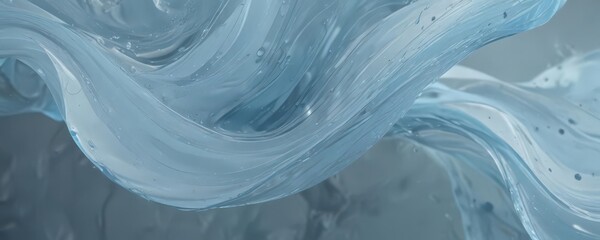 Fluid light blue abstract texture with delicate swirling motion , curves, desktop, modern