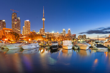 Toronto, Ontario, Canada downtown city skyline on lake Ontario