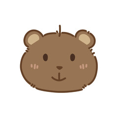Cute bear head face 