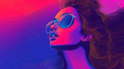 Vibrant woman portrait