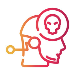 body modification Line Gradient Icon