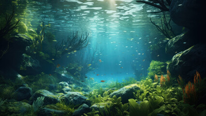 Fototapeta premium Ocean underwater outdoors nature