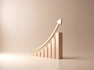 Minimalist infographic-style line graph on a muted background, with one highlighted peak to represent a breakthrough in business performance.