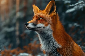 Obraz premium selective focus photography of orange fox