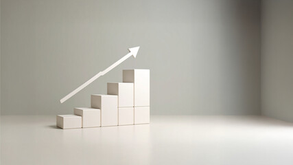 Minimalist infographic-style line graph on a muted background, with one highlighted peak to represent a breakthrough in business performance.