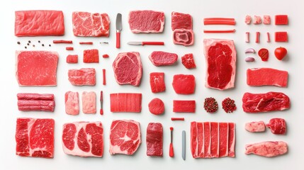 A Butchers Variety of Red Meats