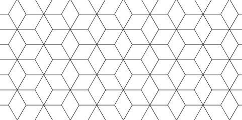 Seamless pattern with hexagon square cube geometric pattern shapes grid metal element texture design. abstract tiles gradient science web tech connection triangle diamond honeycomb.