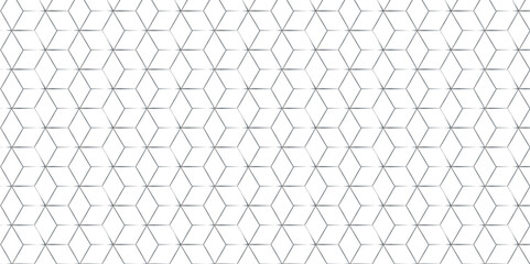 Naklejka premium Vector seamless pattern with hexagon square cube geometric pattern shapes grid metal element texture design. abstract tiles gradient science web tech connection triangle diamond honeycomb.