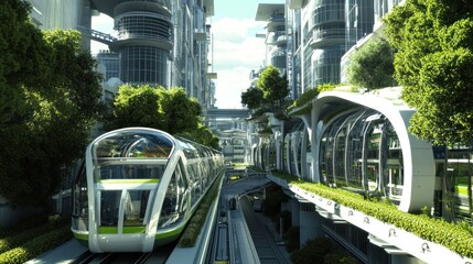 Futuristic city transport