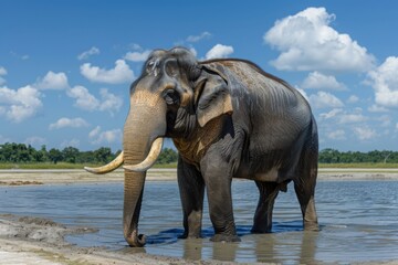 Obraz premium Male Asian Elephant (elephas maximus)