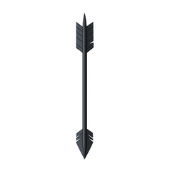 Sleek Arrow with Minimalist Style in Graphitegrey Isolated on Transparent Background